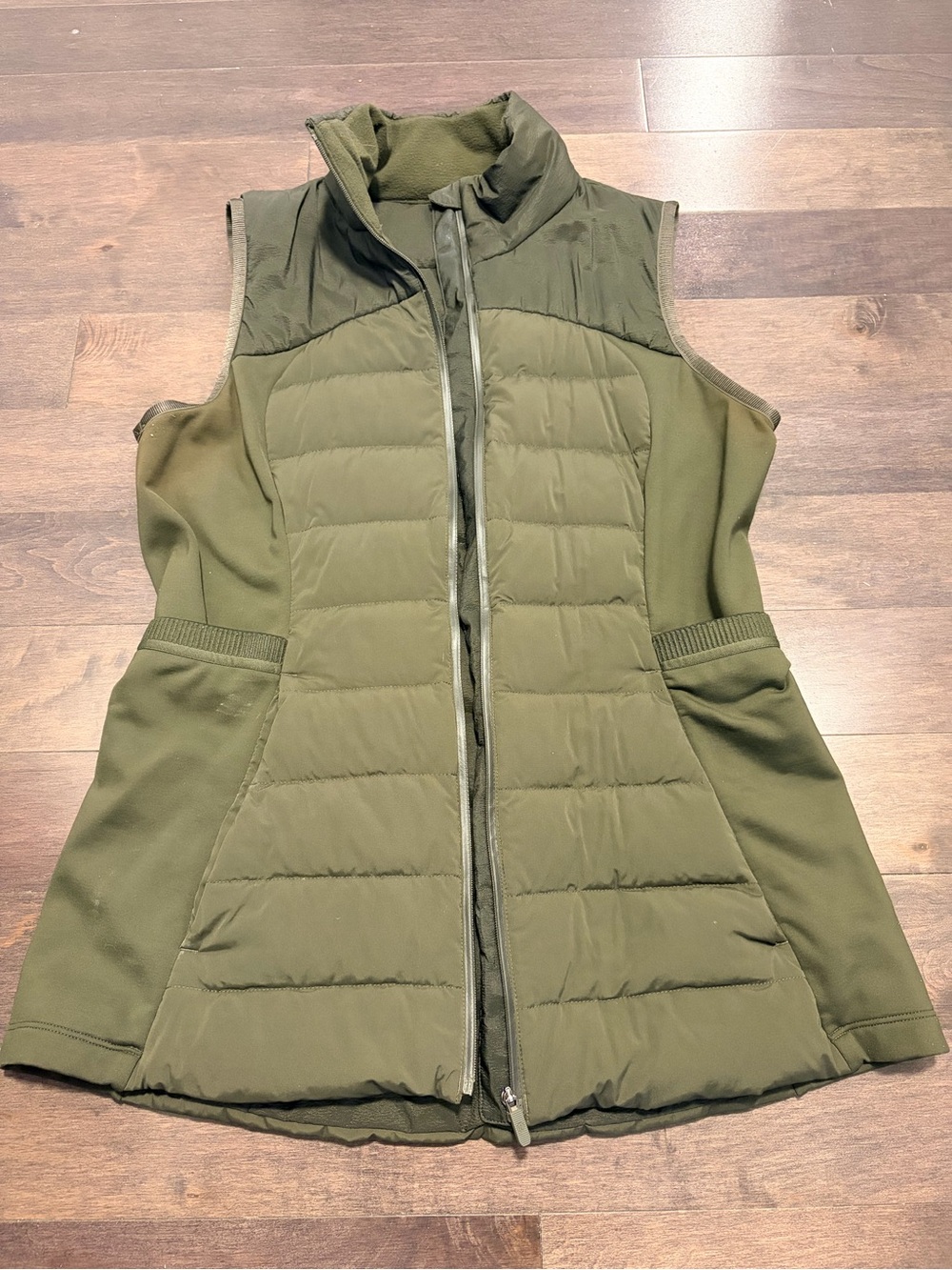 lululemon athletica Olive Quilted Sleeveless Vest